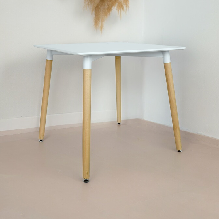 Mesa Cuadrada Melamina Blanca 80x80 cm 4