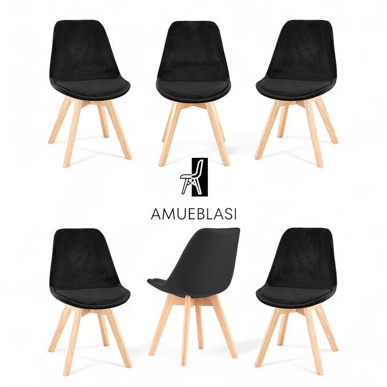 Pack Silla Tulip Velvet 12