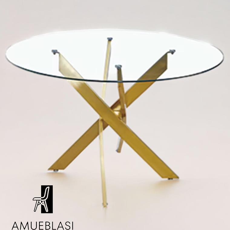 Mesa Redonda Hellen Gold 4