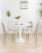 Comedor Redondo Tulip Blanco con 4 Sillas Scoop - Miniatura 1