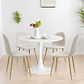 Comedor Mesa Redonda Tulip blanca + Sillas Scoop - Miniatura 1