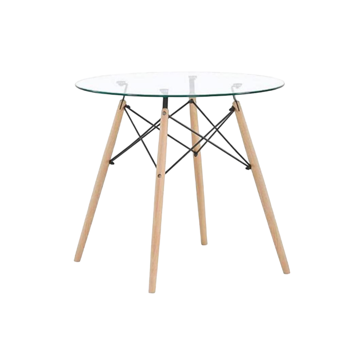 Mesa Redonda Vidrio Eames 80 cm 2
