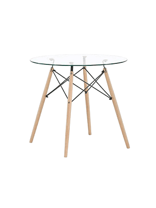 Mesa Redonda Vidrio Eames 80 cm