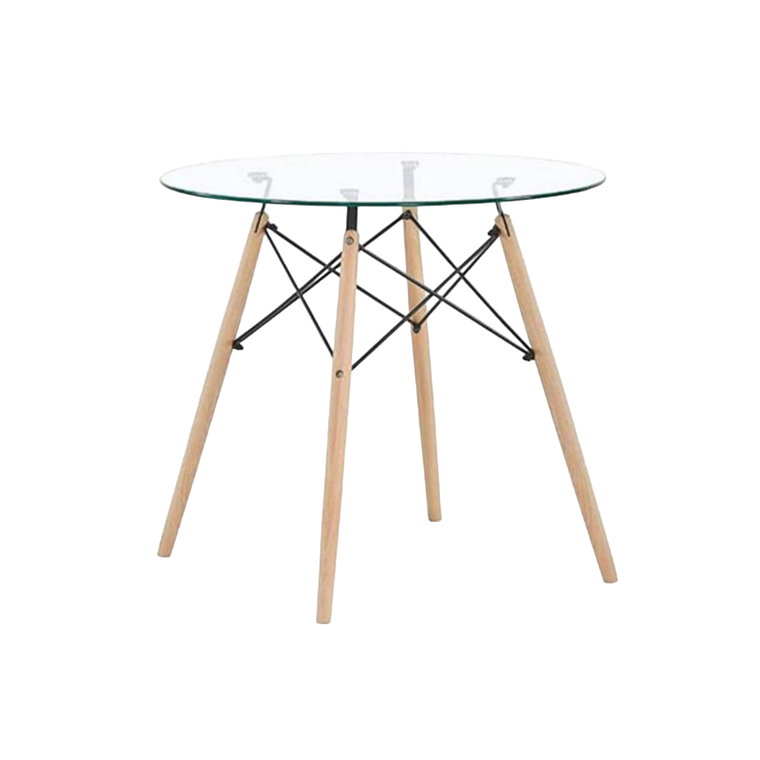 Mesa Redonda Vidrio Eames 80 cm 2