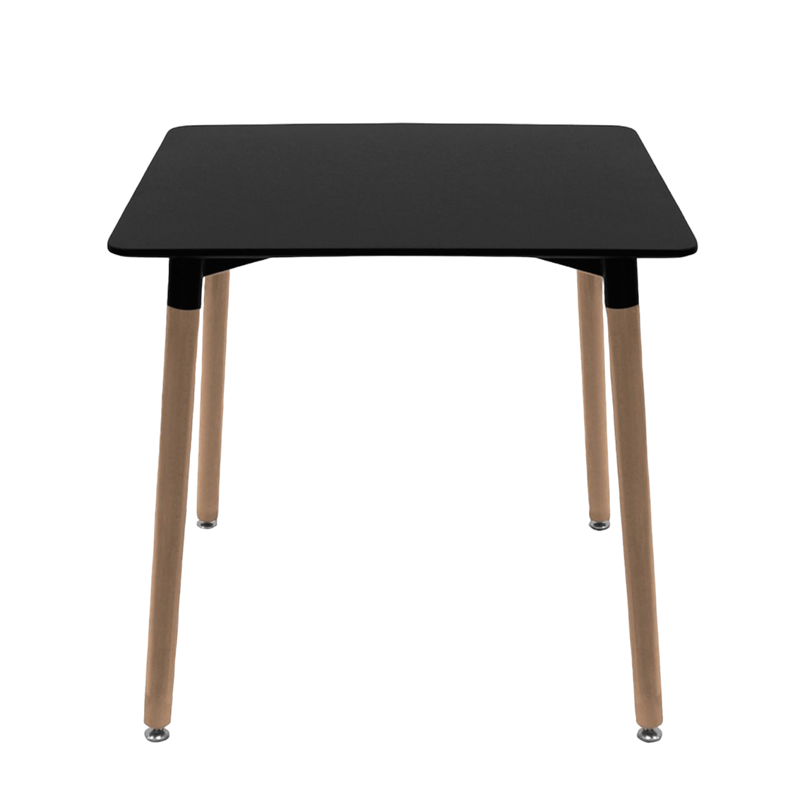 Mesa Cuadrada Melamina Negra 80x80 cm 2