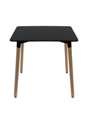Mesa Cuadrada Melamina Negra 80x80 cm