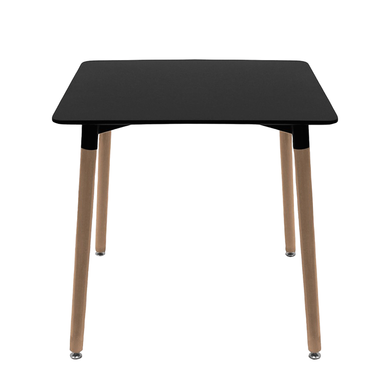 Mesa Cuadrada Melamina Negra 80x80 cm 2