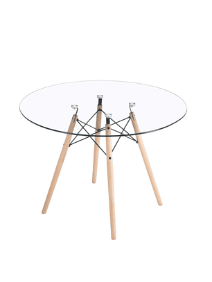 Mesa Redonda Vidrio Eames 100 cm