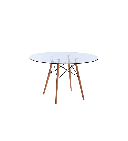 Mesa Redonda Eames Vidrio 100 Cm