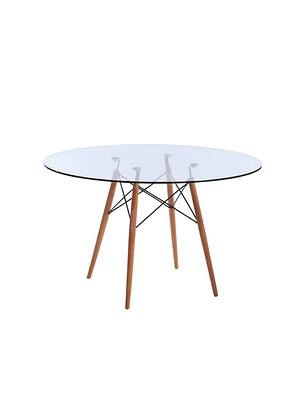 Mesa Redonda Vidrio Eames 120 cm
