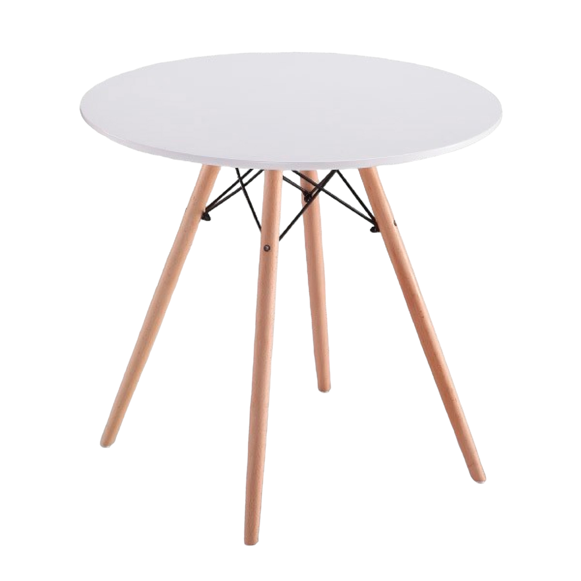 Mesa Redonda Melamina Blanca Eames 80 cm 2