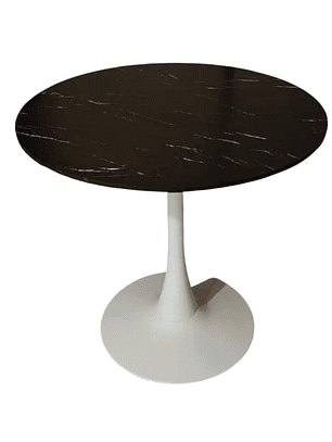 Mesa Tulip Cuarzo Negro 80 cm