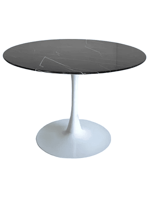 Mesa Tulip Cuarzo Negro 100 cm