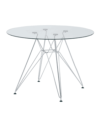 Mesa Vidrio Iron 100 cm