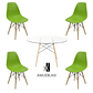Comedor Mesa Redonda Vidrio Eames 120 cm + Sillas Eames - Miniatura 13