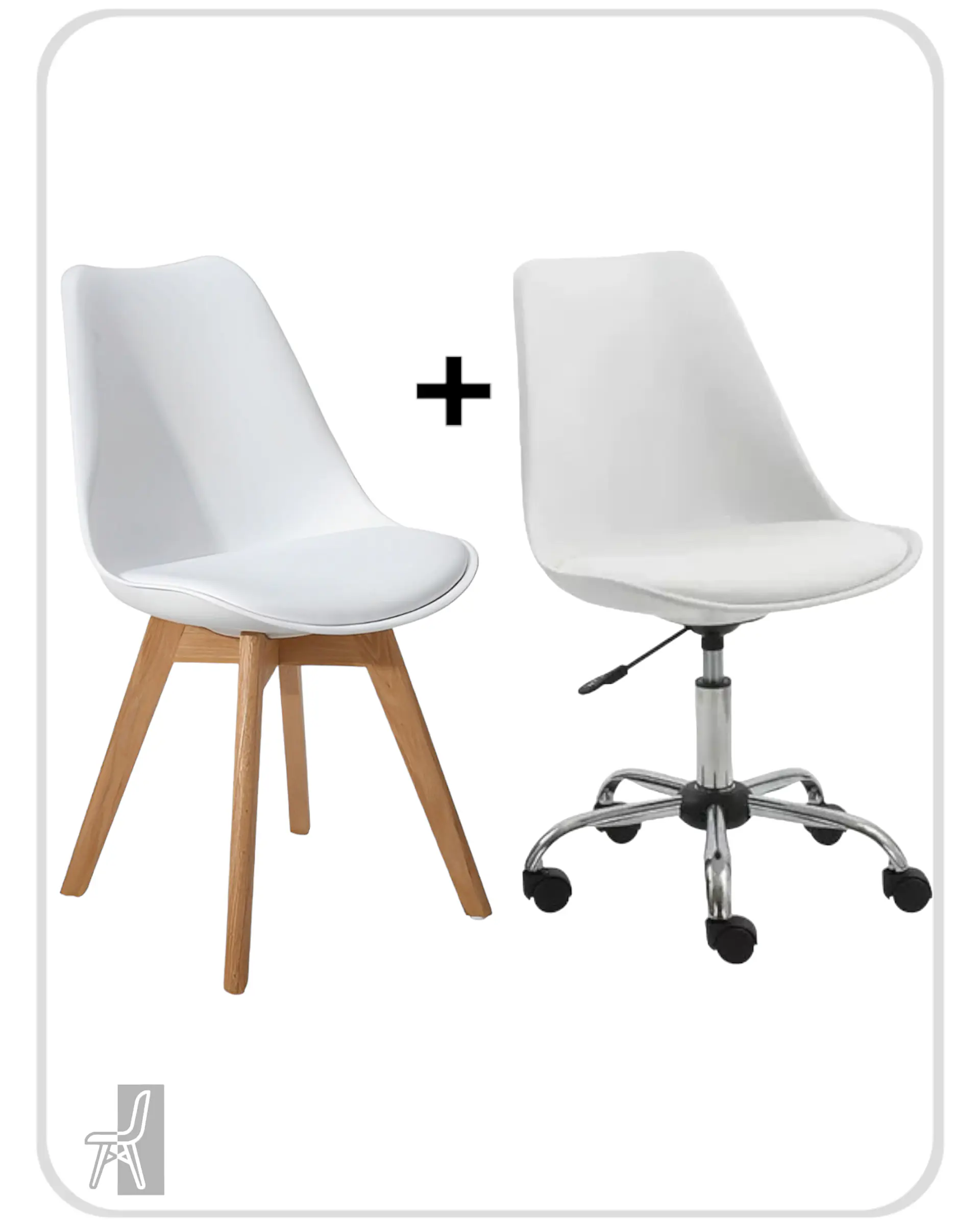Silla Tulip Escritorio + Silla Tulip 1