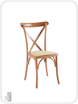 Silla Crossback Madera y Ratan