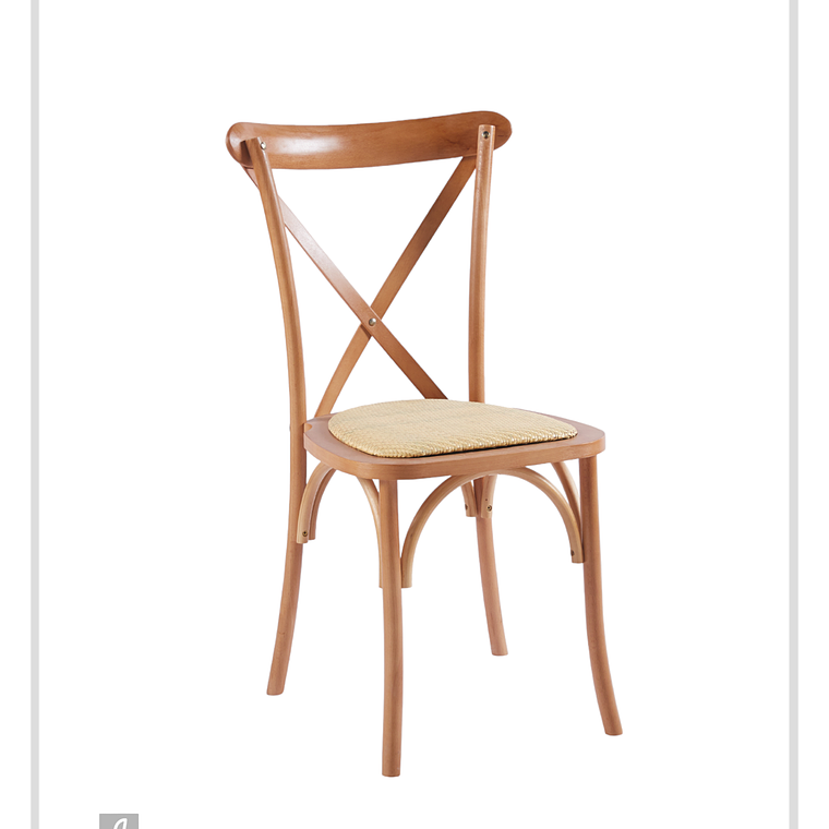 Silla Crossback Madera y Ratan 1