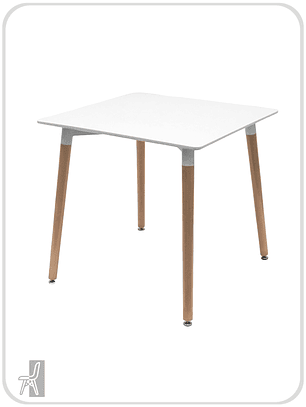 Mesa Cuadrada Melamina Blanca 80x80 cm