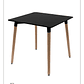Mesa Cuadrada Melamina Negra 80x80 cm - Miniatura 1