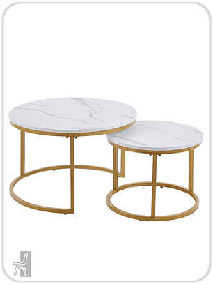Mesa de Centro Anidada Marmol