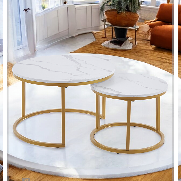 Mesa de Centro Anidada Marmol 3