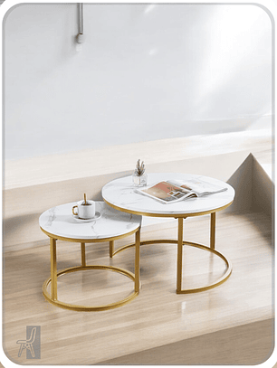 Mesa de Centro Anidada Marmol