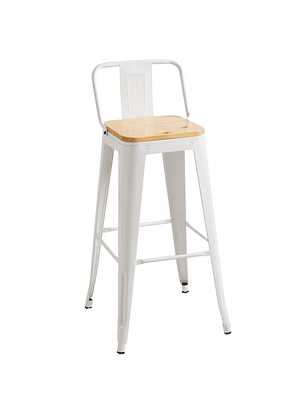 Taburete Tolix Asiento de Madera 77 cm