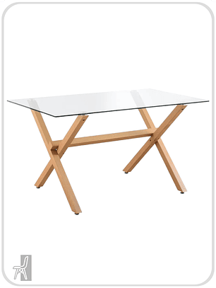 Mesa Rectangular Vidrio Elite 120x80 cm