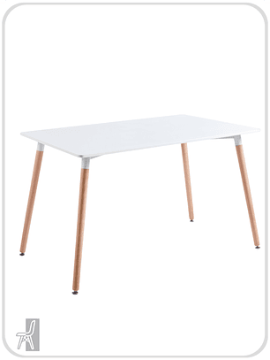 Mesa Rectangular Melamina Blanca 120x80 cm