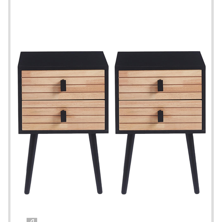 Pack Veladores Wood Black (2 unidades) 1