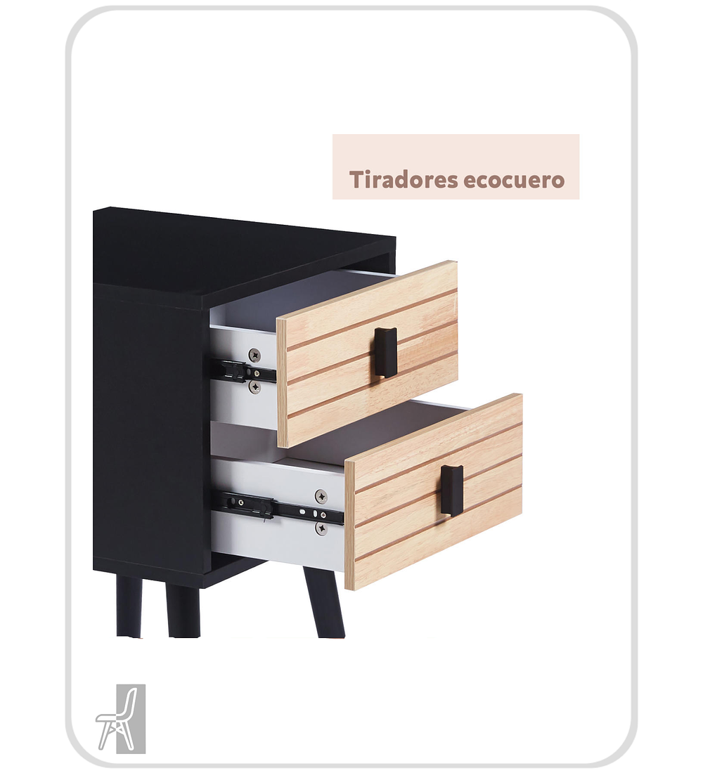 Pack Veladores Wood Black (2 unidades)