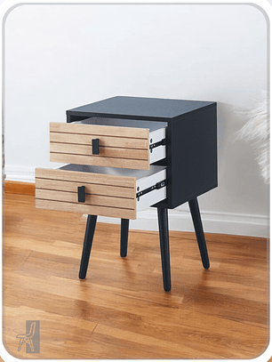 Pack Veladores Wood Black (2 unidades)