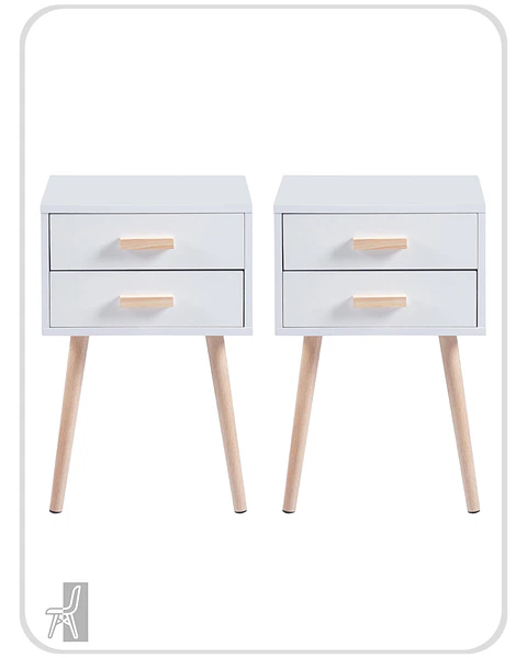 Pack Veladores Simple Blanco (2 unidades)