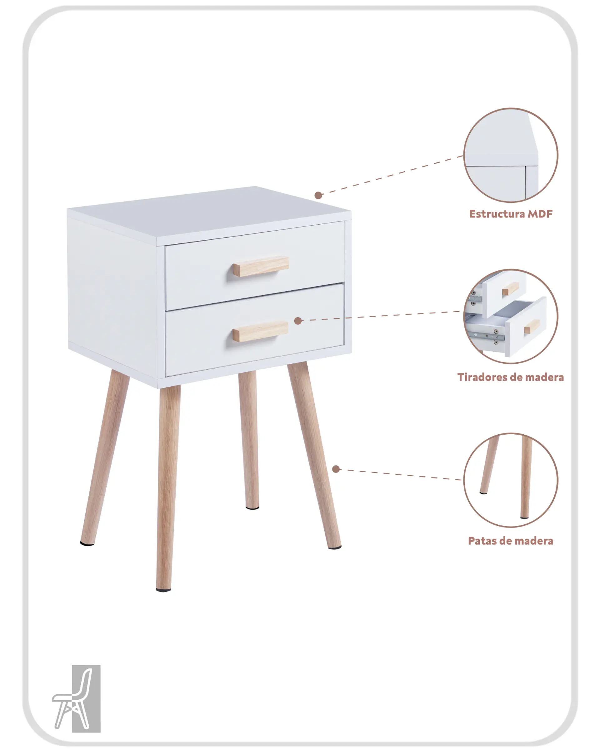 Pack Veladores Simple Blanco (2 unidades) 2