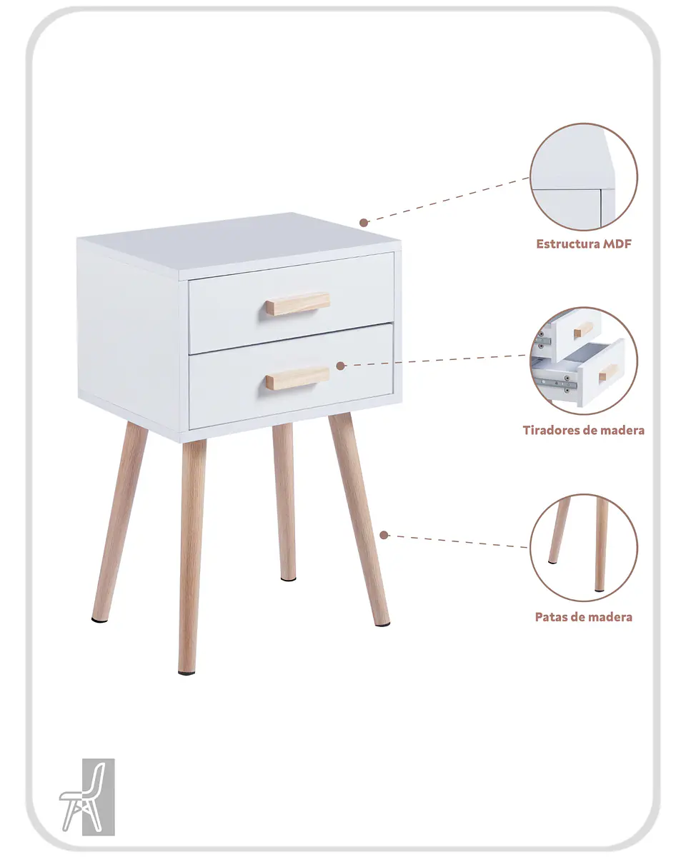 Pack Veladores Simple Blanco (2 unidades) 2