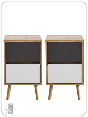 Pack Veladores Wood Bitono (2 unidades)