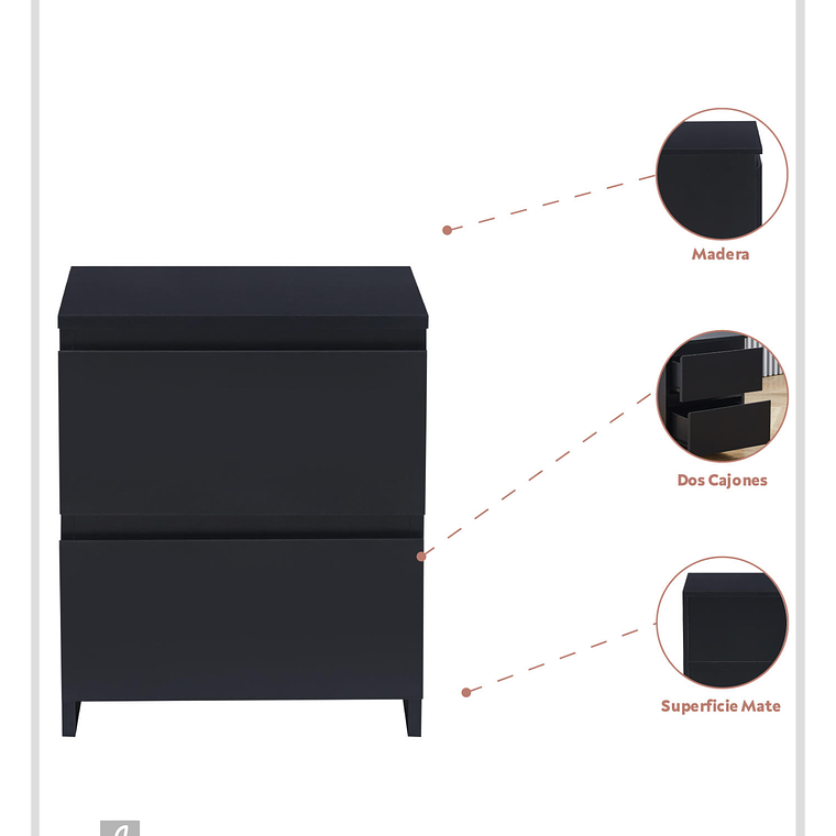 Pack Veladores Doble Black (2 Unidades) 3