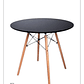 Mesa Redonda Melamina Negra Eames 100 cm - Miniatura 1