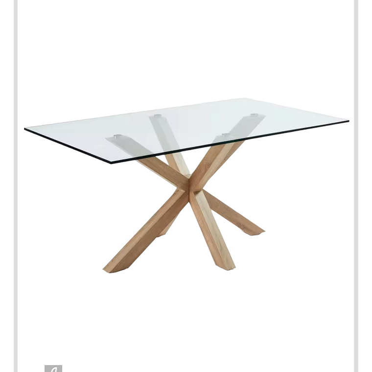 Mesa Rectangular Vidrio Madrid 140x80 cm 1