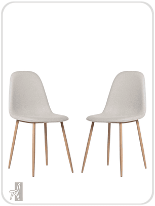 Pack Silla Scoop Wood