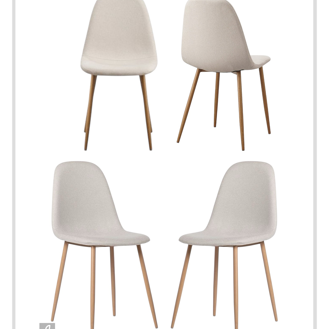 Pack Silla Scoop Wood 2