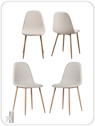 Pack Silla Scoop Wood