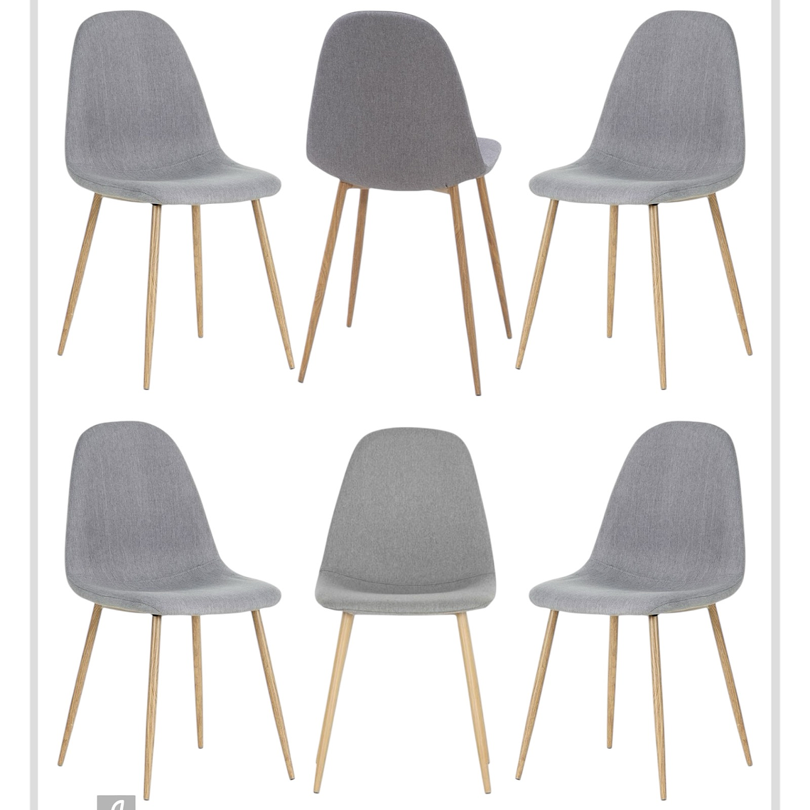 Pack Silla Scoop Wood 9