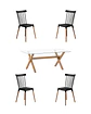 Comedor Rectangular Vidrio Elite con Sillas Windsor - Miniatura 7