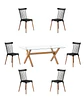 Comedor Rectangular Vidrio Elite con Sillas Windsor - Miniatura 8