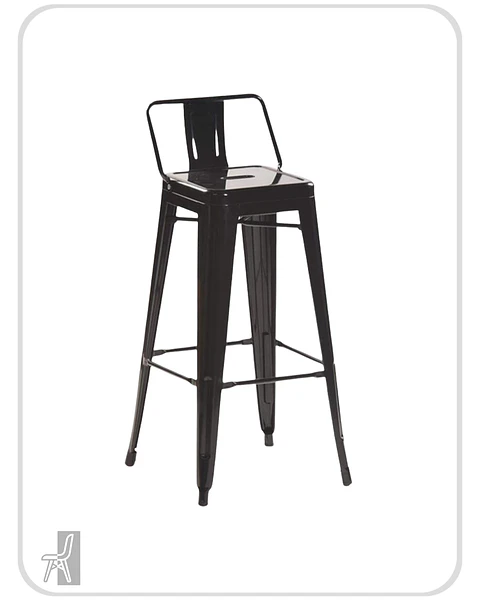 Taburete Tolix con Respaldo 66 cm