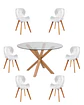 Comedor Redondo Vidrio Madrid con Sillas Radar Fiori  - Miniatura 2