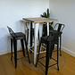 Mesa Bar Tolix + 4 Taburetes Tolix con Respaldo 77 cm - Miniatura 4