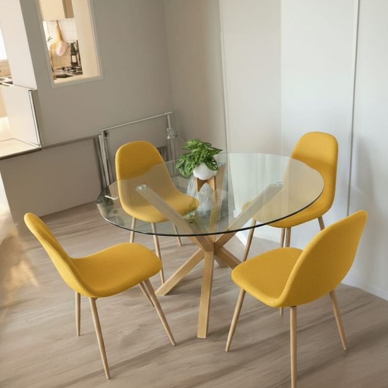 Comedor Mesa Redonda Madrid + Sillas scoop 5